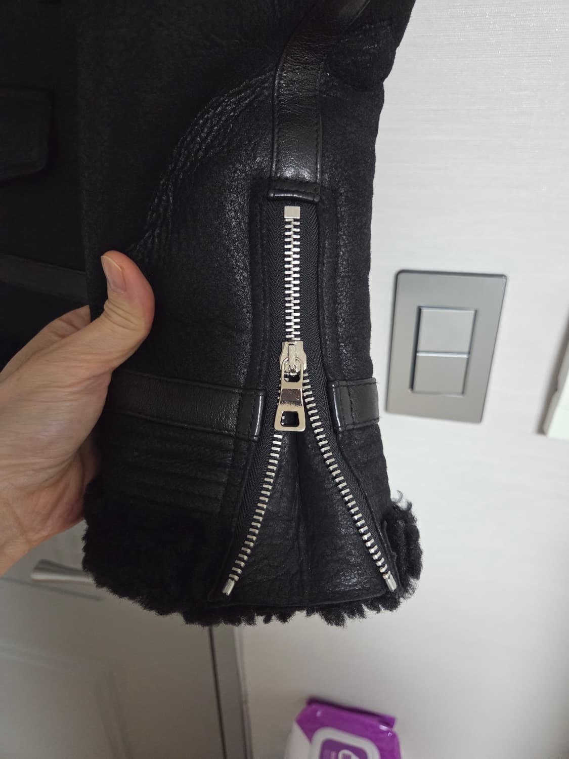 느와르 라르메스 블랙 무통 라이더 자켓 상품이미지5