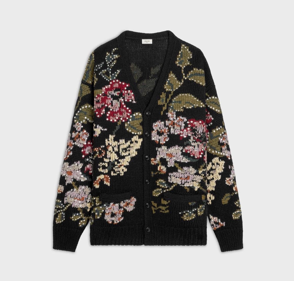[세븐틴 호시님 착용] 셀린느 23ss 크리스탈 플로랄 가디건 상품이미지3