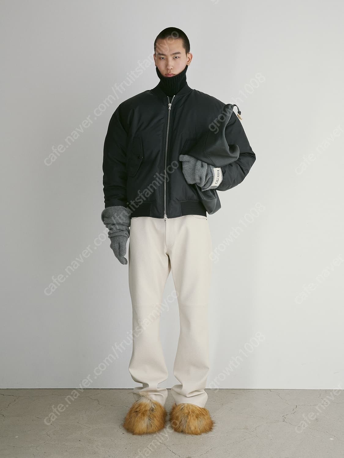 렉토 그레타 폭스 레더팬츠 크림 L 상품이미지1