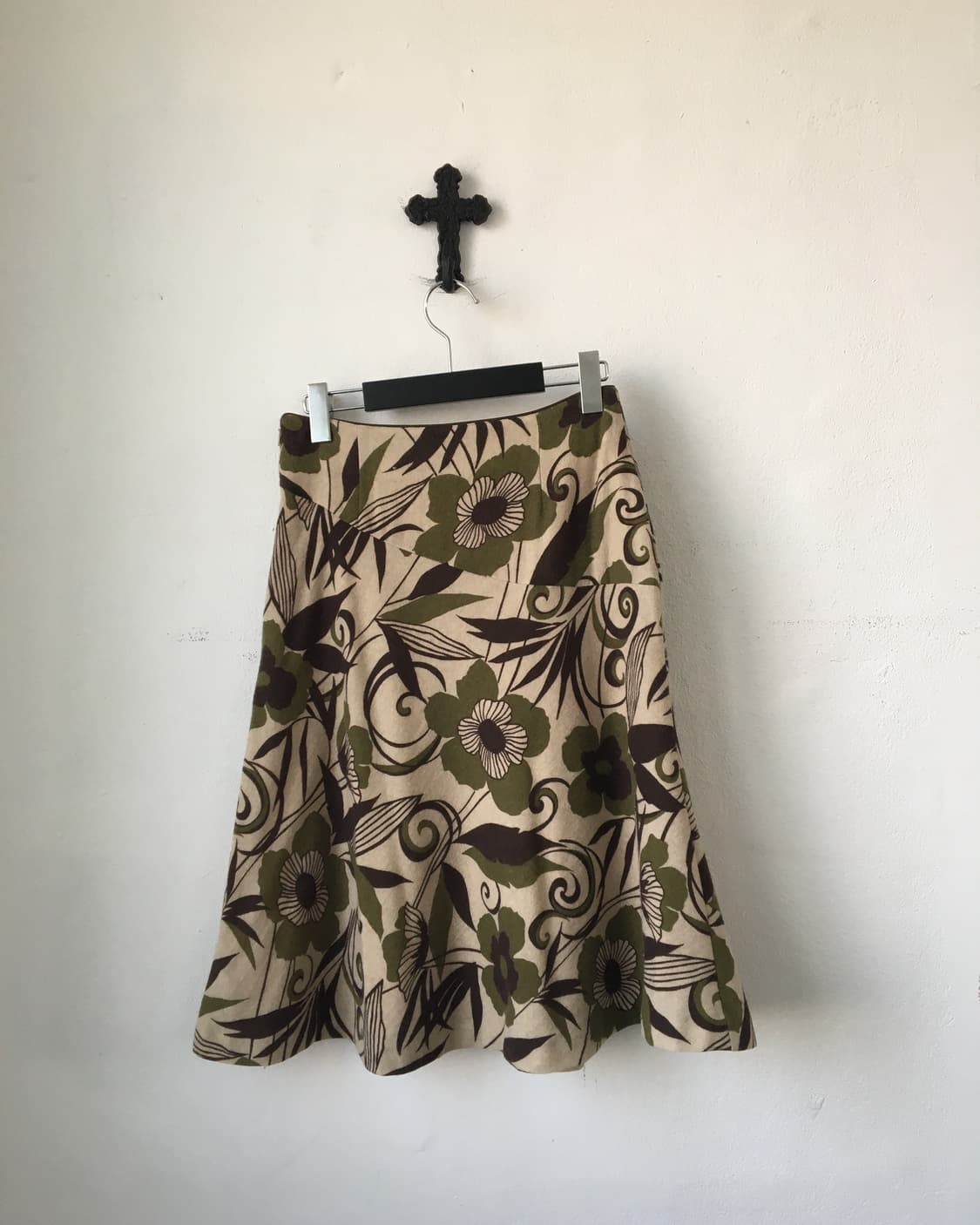 Pattern velour skirt 상품이미지2