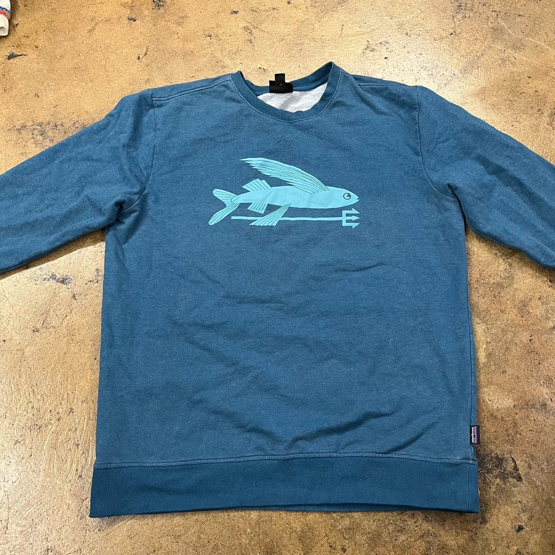 [정품/M] 파타고니아 물고기 프린팅 맨투맨 티셔츠 b14 상품이미지3