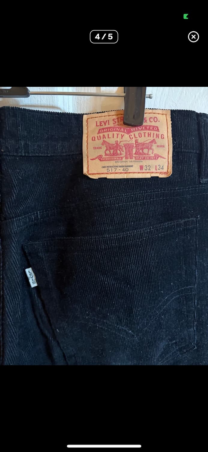 리바이스 517 코듀로이 화이트탭 상품이미지3