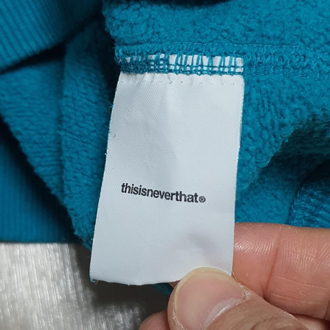 디스이즈네버댓 청록색 후드티 M
 상품이미지4