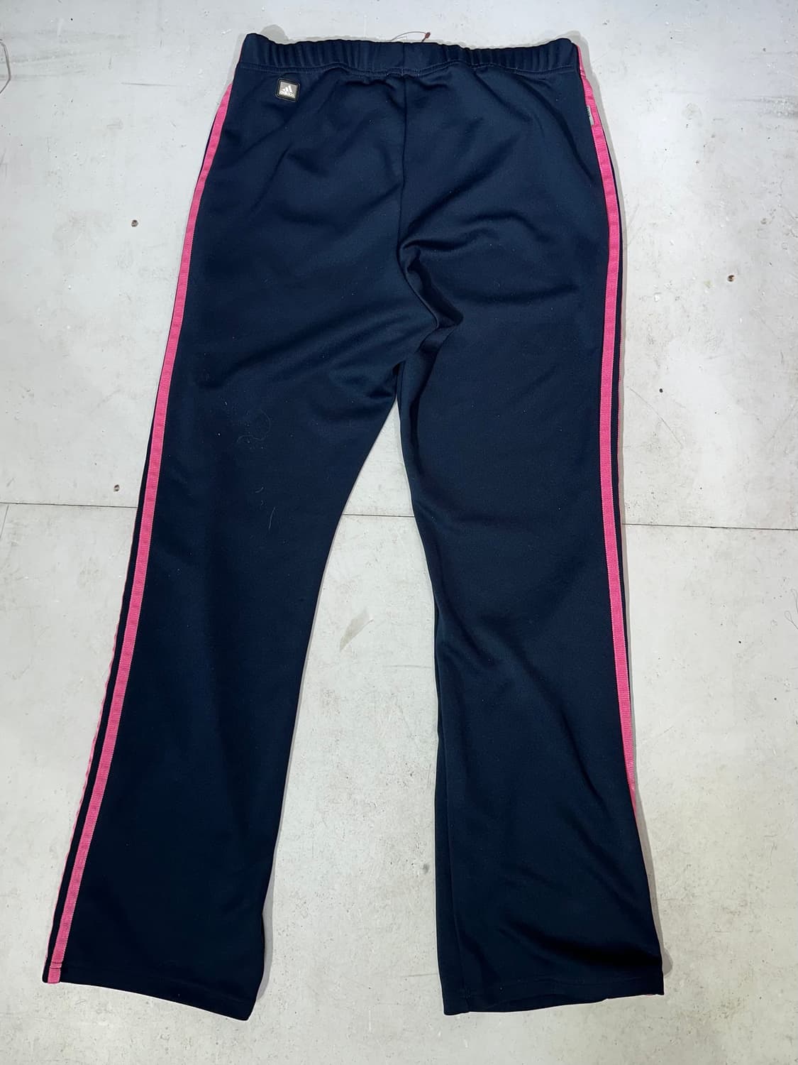 00s 아디다스 와이드 네이비 핑크 삼선 스몰 로고 트레이닝 팬츠 M 상품이미지5