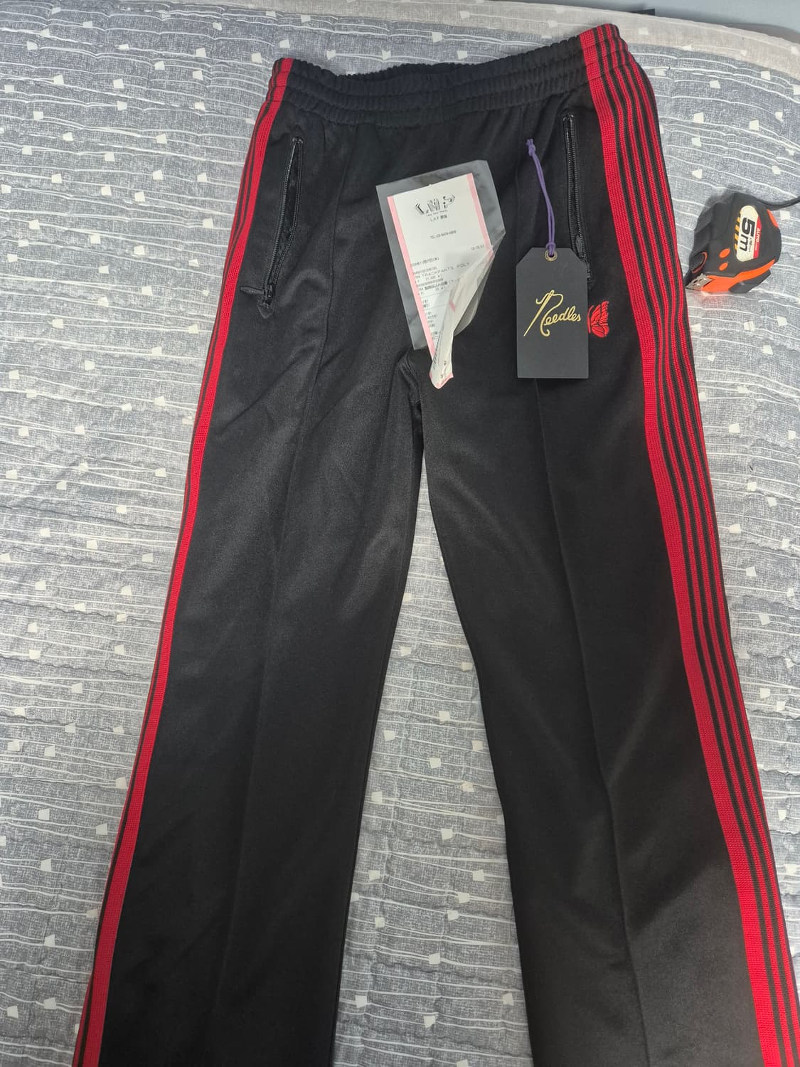 니들스 스트레이트 트랙팬츠 검빨 상품이미지3
