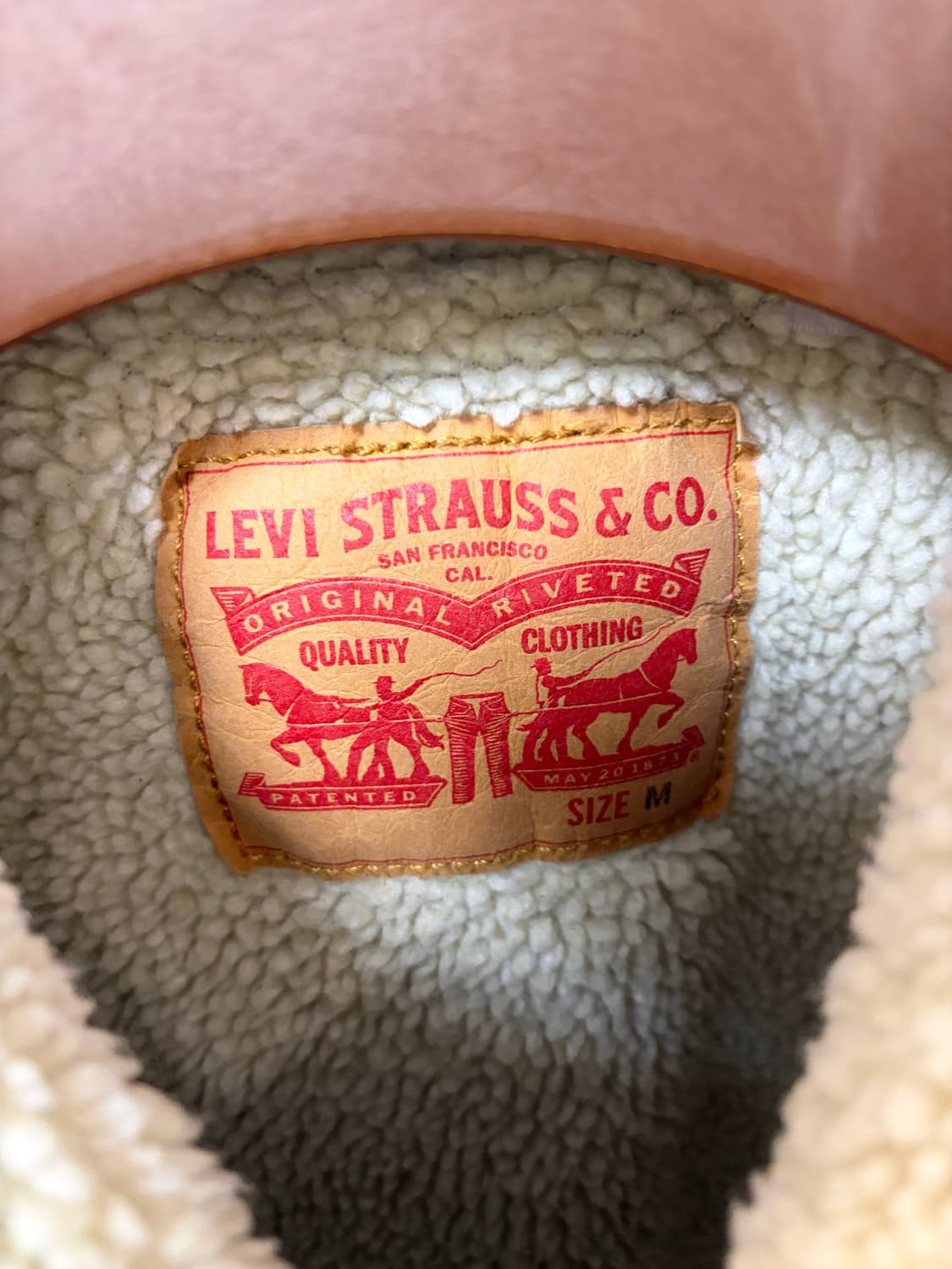 M) levis 리바이스 양털 쉐르파 트러커 데님자켓 상품이미지5