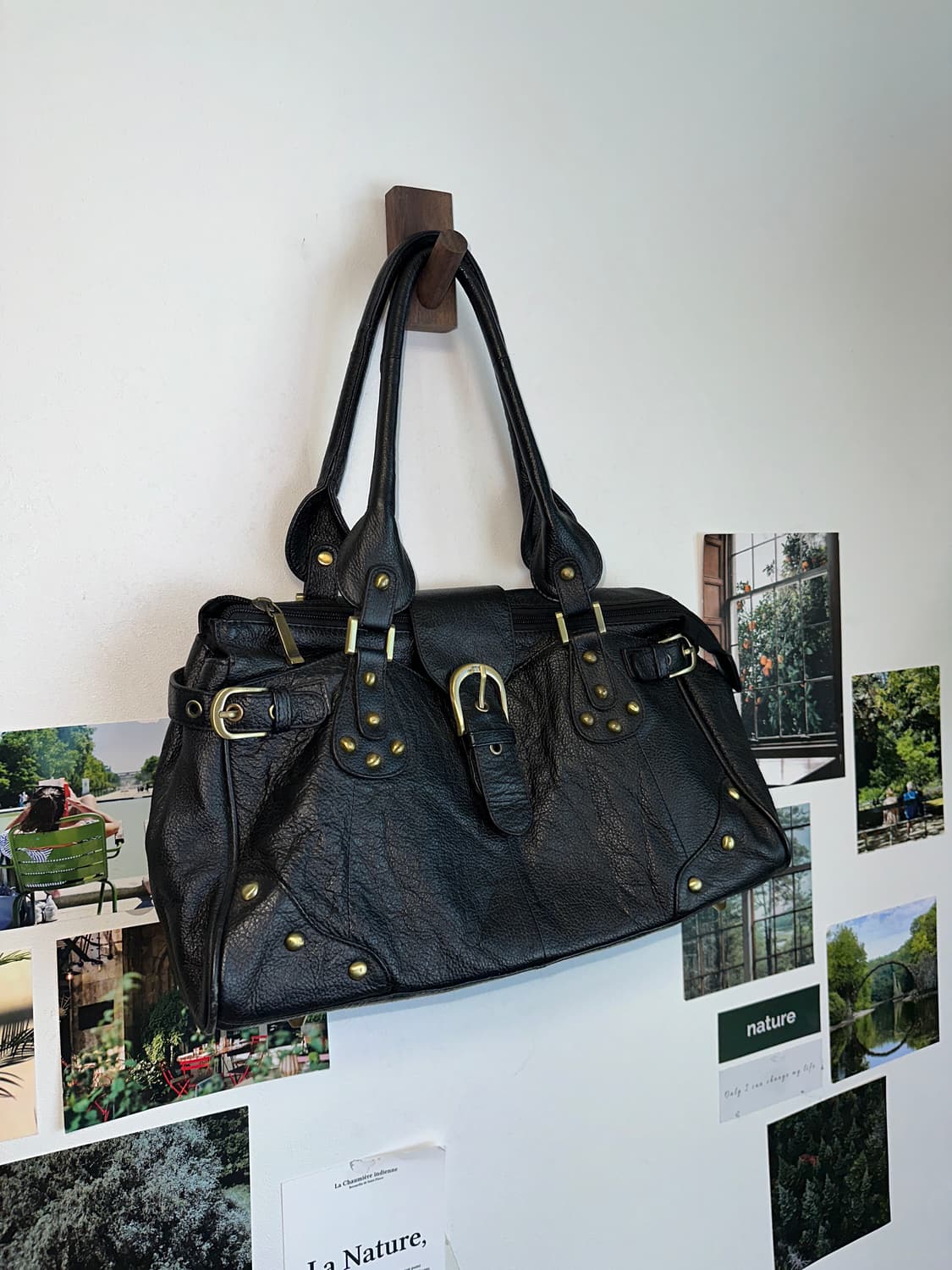 Black y2k buckle shoulder bag 상품이미지2