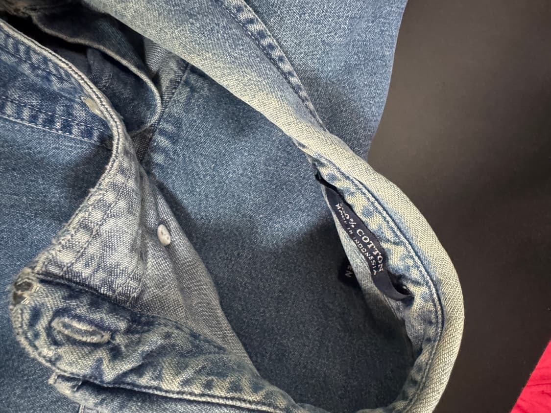 챔스 폴로 랄프로렌 원 포켓 빈티지 워싱 데님 셔츠 L ~ XL 상품이미지4