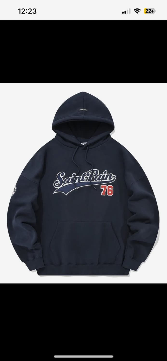 세인트페인 sp팀 로고 후드 네이비 m 상품이미지1