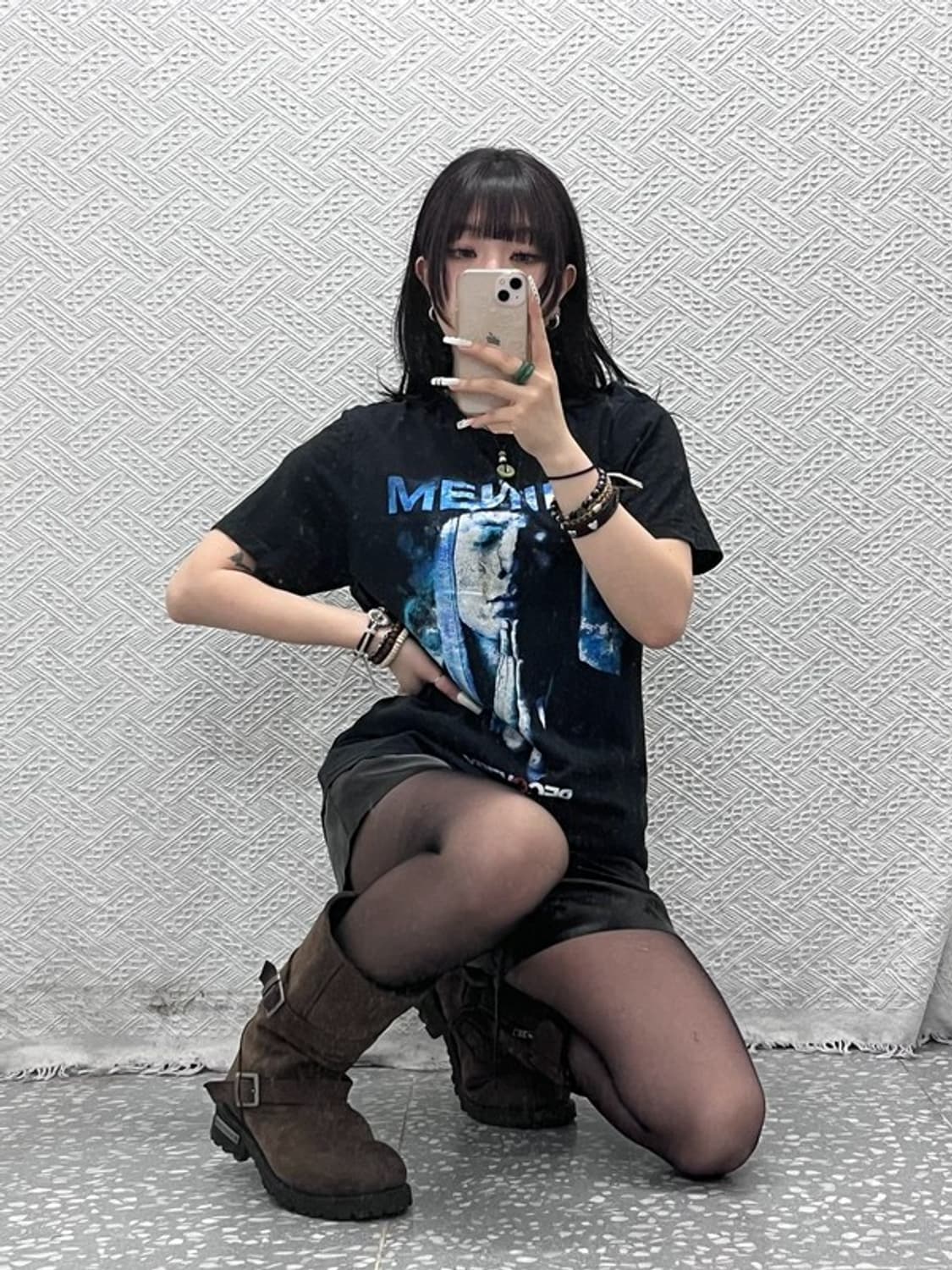 H&M 올드스쿨 스트릿 펑크 에미넴 프린팅 반팔티 M C10911 상품이미지1