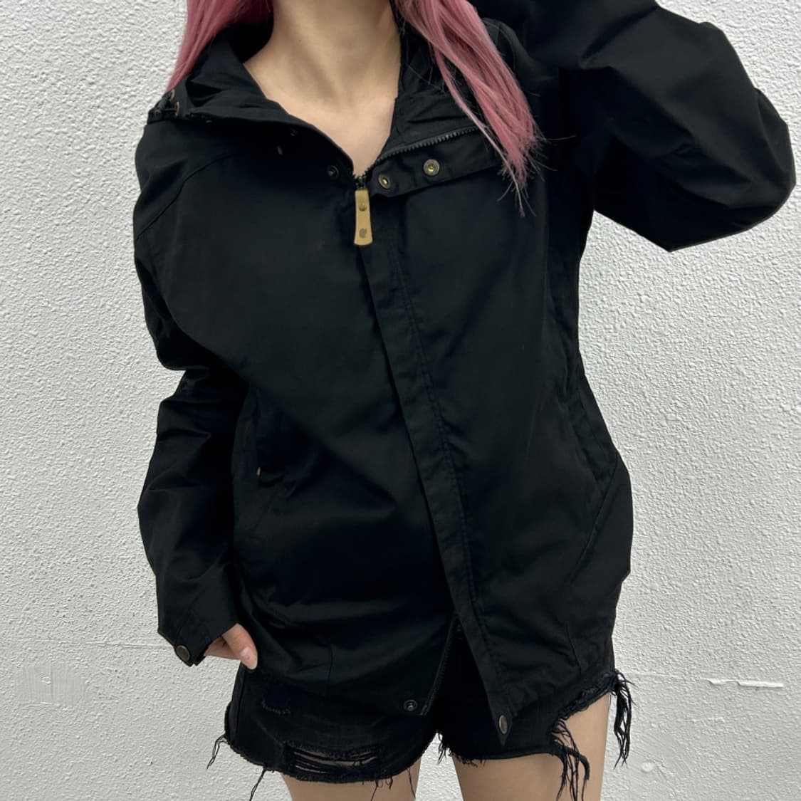 피엘라벤 블랙 후드 바람막이 M 상품이미지1