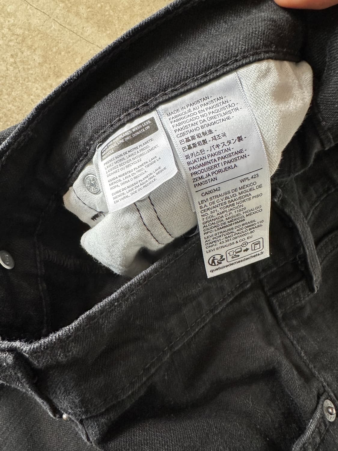 Levis 리바이스 505 블랙 데님 팬츠 w32 상품이미지4