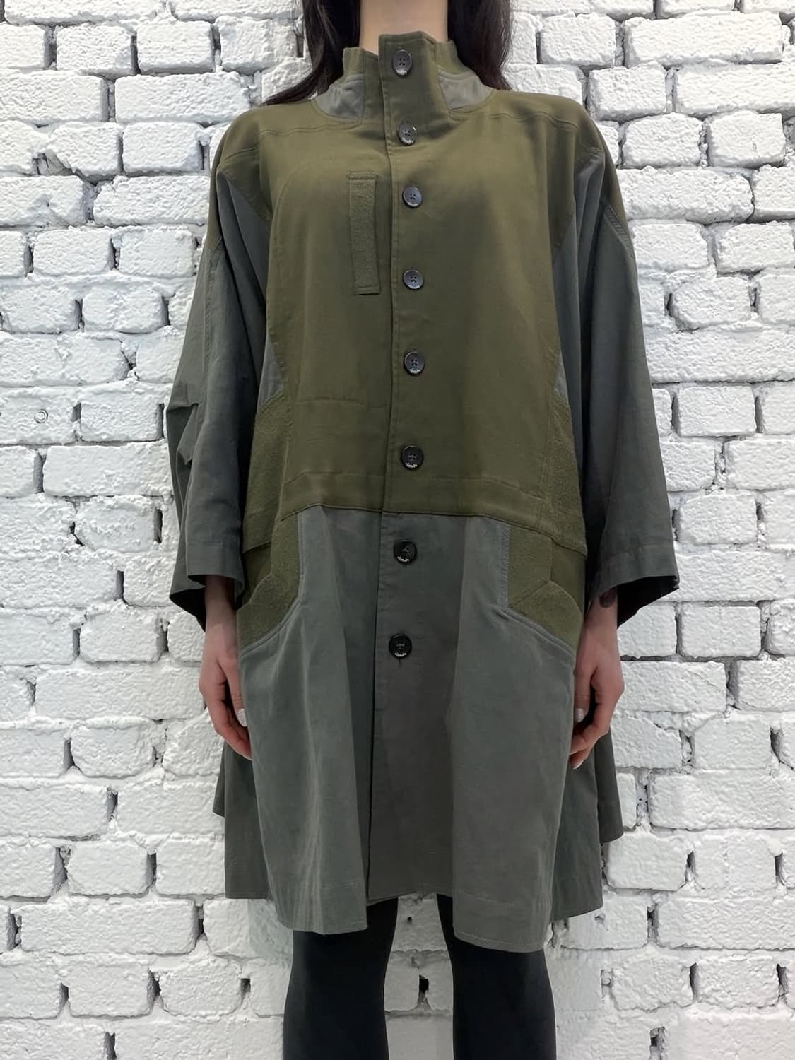 Patchwork Military Stand Coat 상품이미지4