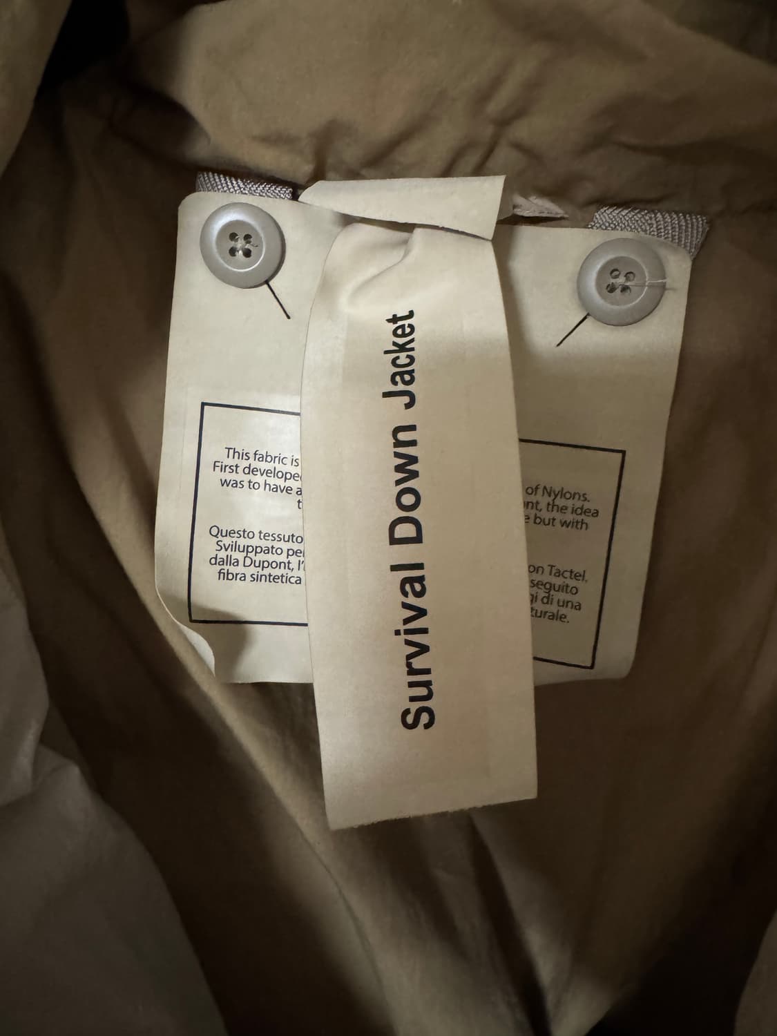 텐씨 서바이벌 다운 105 베이지 상태 극최상!! 상품이미지3