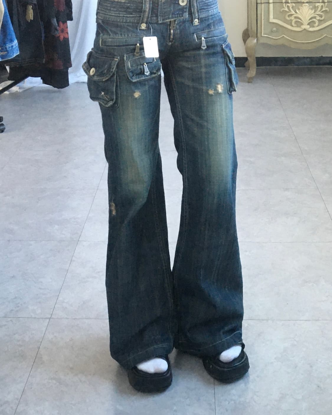 Multi pocket point washing denim pants 상품이미지9