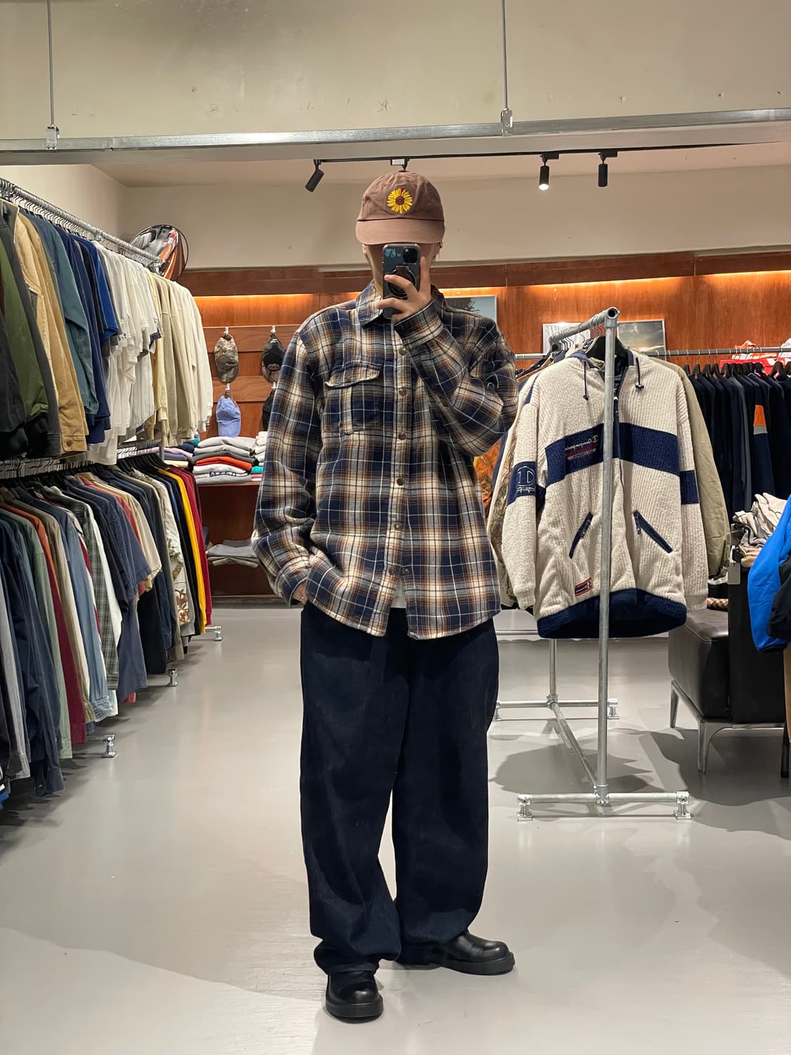 빈티지 쉐르파 체크 셔츠   상품이미지2