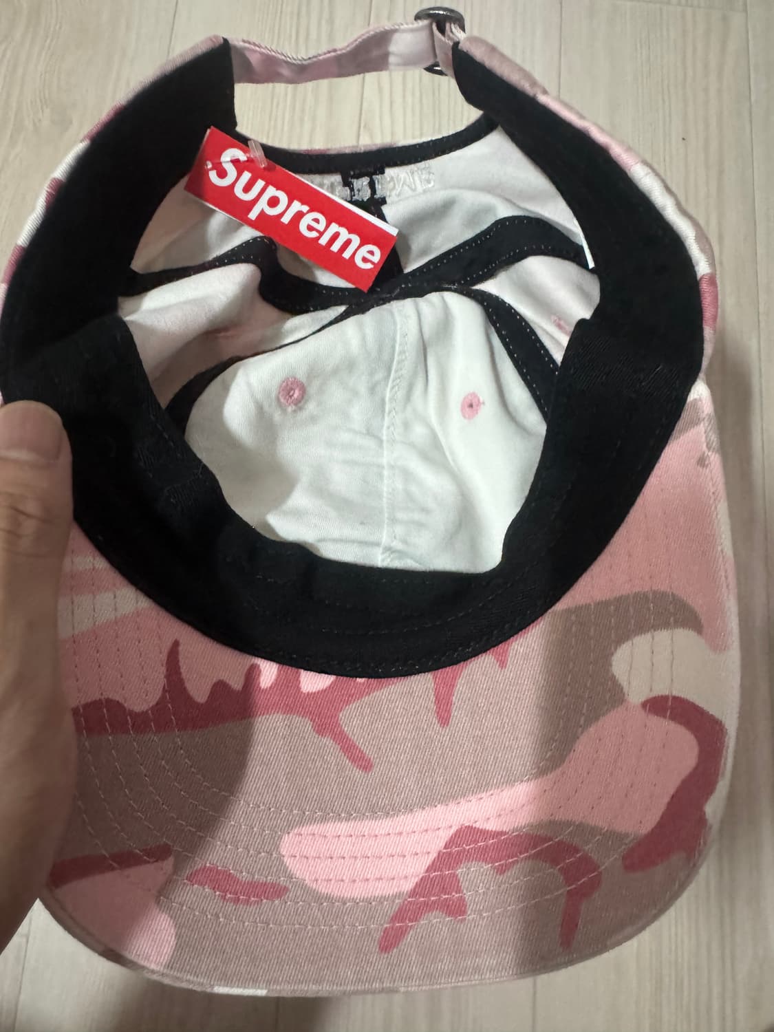 새상품)슈프림 피그먼트 핑크카모 S로고 볼캡 상품이미지3
