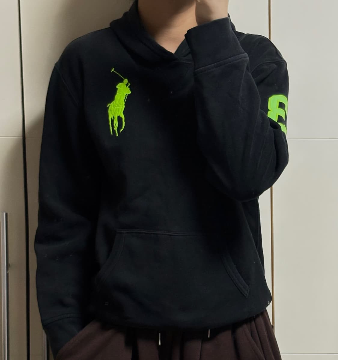 폴로 랄프로렌 빅포니 블랙 후드티 상품이미지1