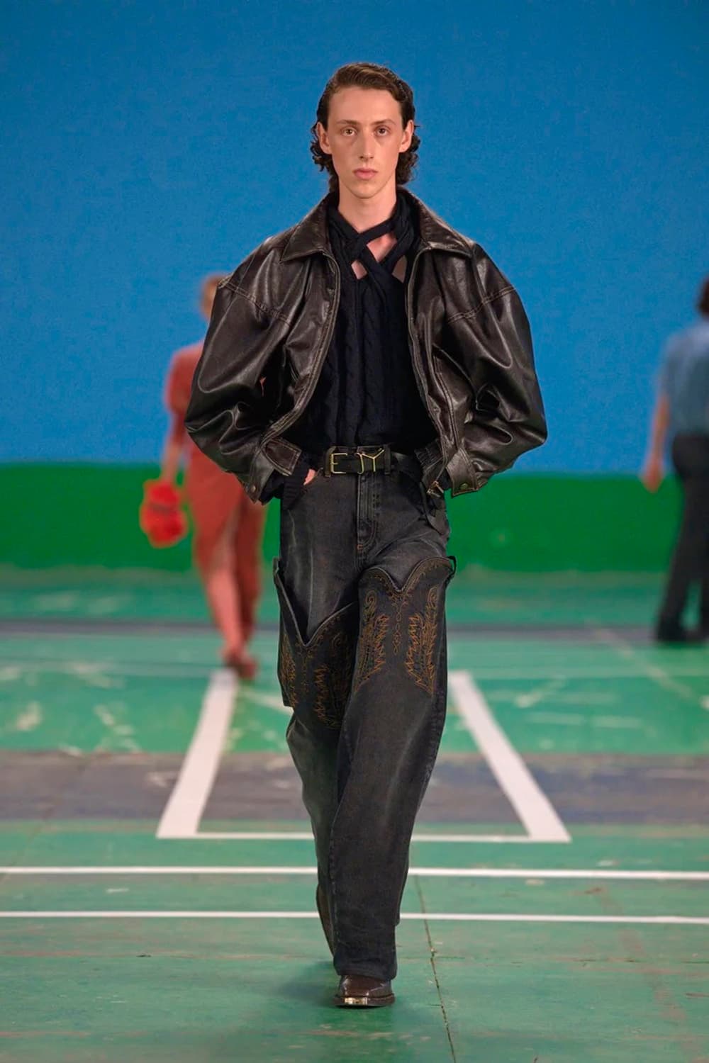 와이프로젝트 드레이프 레더 봄버 S 상품이미지8