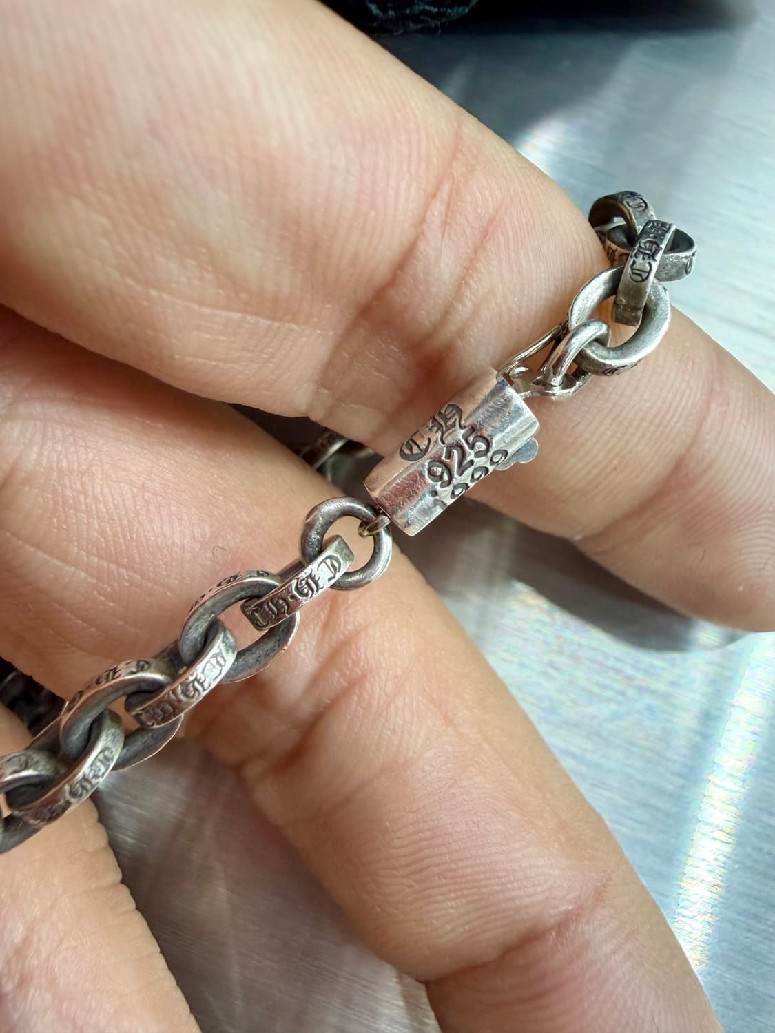 크롬하츠 페이퍼체인 팔찌 8인치 상품이미지5