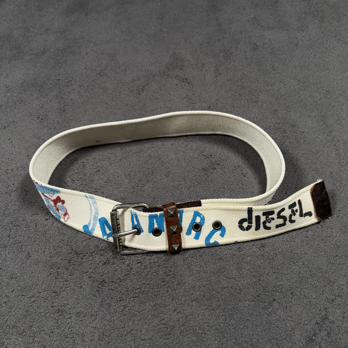 Diesel 디젤 화이트 벨트 상품이미지2