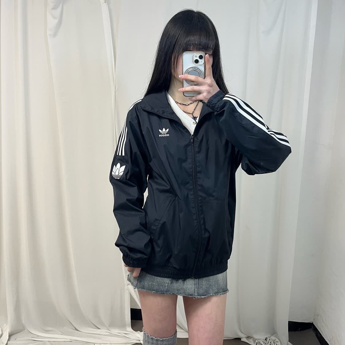 Adidas black lock-up windbreaker 상품이미지1