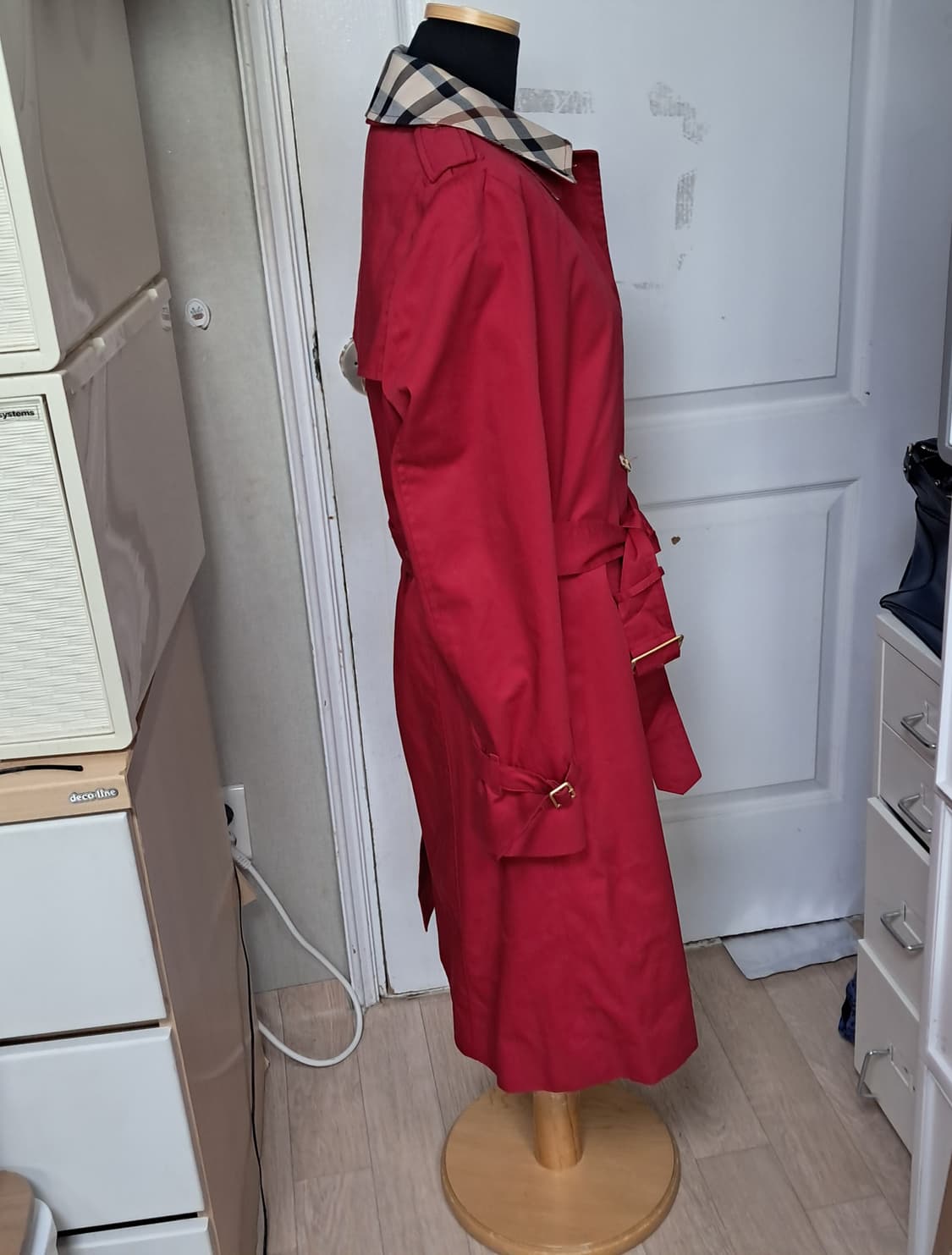 닥스 여성 레드 트렌치 코트 55~66 상품이미지4