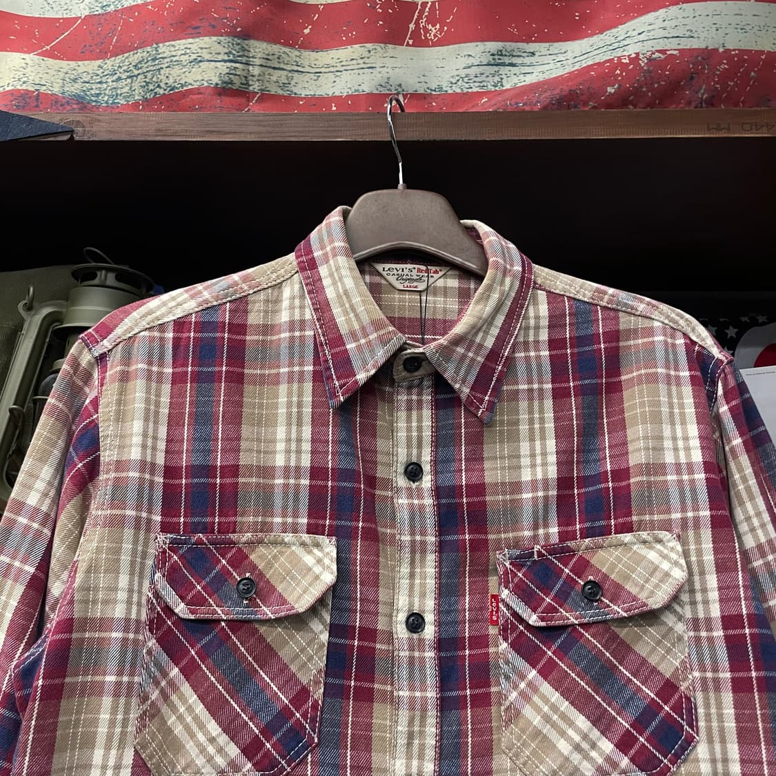 리바이스 레드 탭 캐쥬얼 멀티 체크 포켓 셔츠 상품이미지3