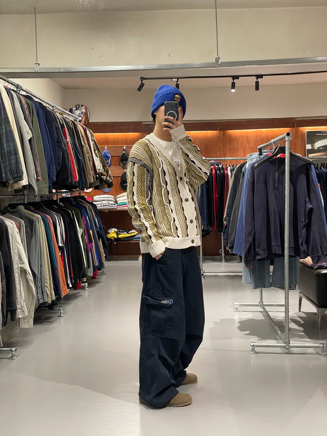 빈티지 케이블 패턴 가디건 상품이미지2