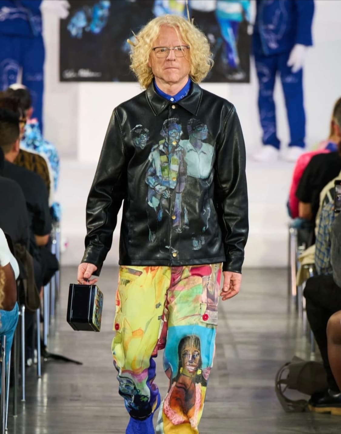 kidsuper 블루 스트릿 홀리건 페이크레더 상품이미지1