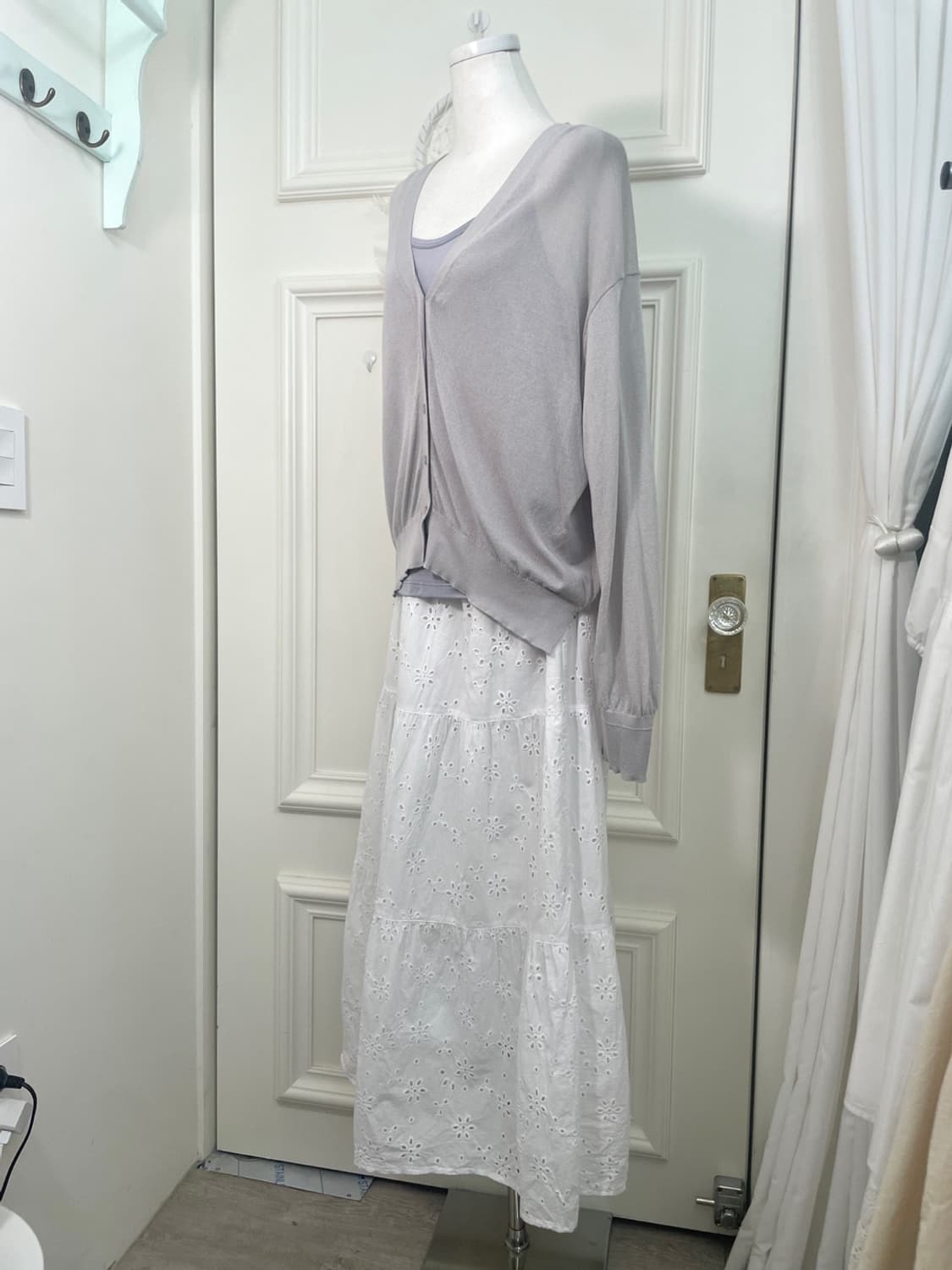 sheer gray v-neck cardigan(슬립 sold out) 상품이미지3
