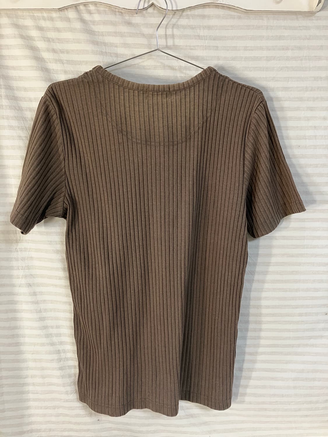 빈티지 브라운 레이어드 스트라이프 반팔 993 y2k 스트릿 갸루 펑키  상품이미지2