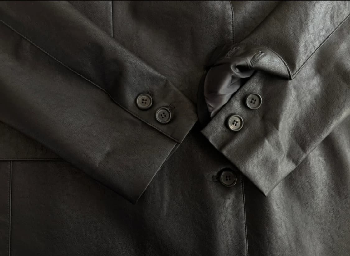 틸아이다이 블랙 레더 싱글 자켓 상품이미지3