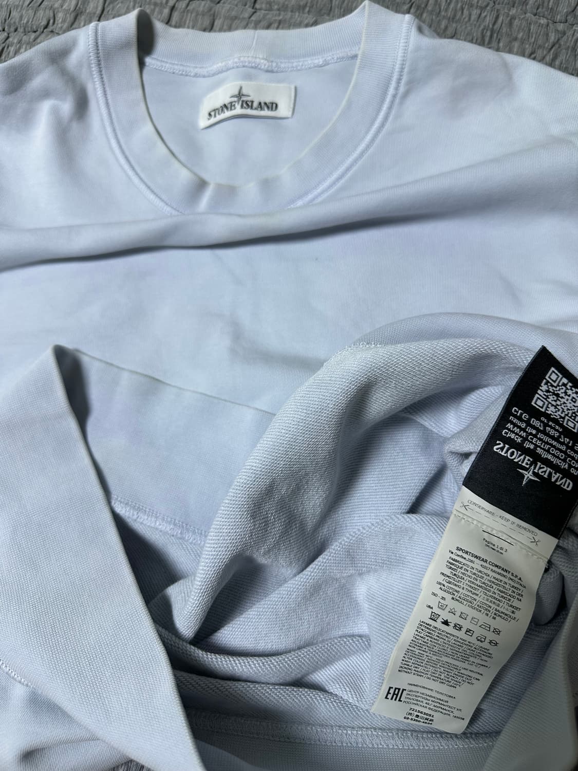 스톤아일랜드 맨투맨 연회색 상품이미지8