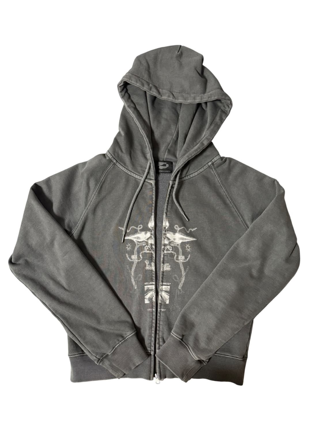 웰빙익스프레스 Digital Tattoo Hoodie Zip Up 차콜 상품이미지2