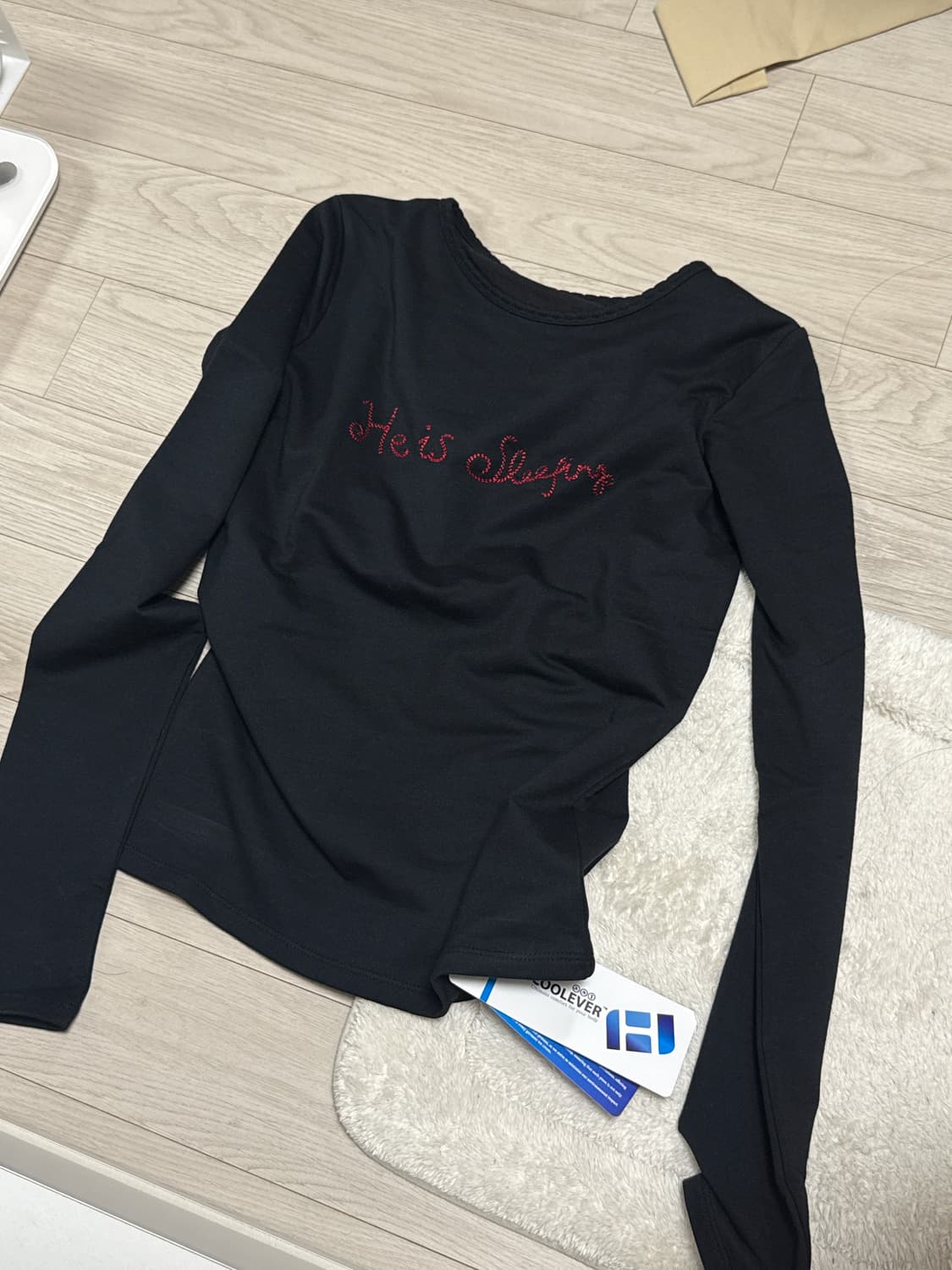 어텐즈 He is sleeping tee shirt 티셔츠 (Black) 상품이미지2