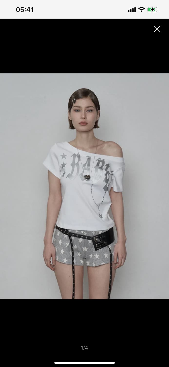 셋업이엑스이 BABY WIDE NECK TOP / WHITE (새상품) 상품이미지1