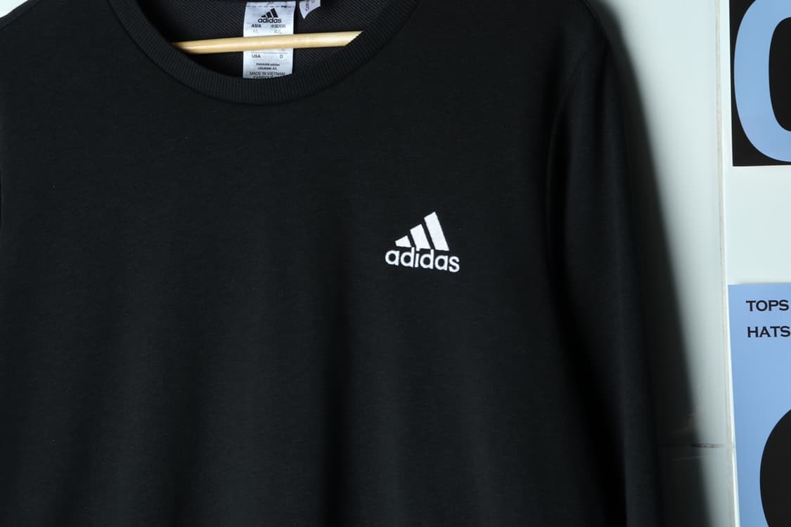 (XL-2XL) 아디다스 맨투맨 티셔츠 블랙 스트릿 스몰로고-H31100 상품이미지5