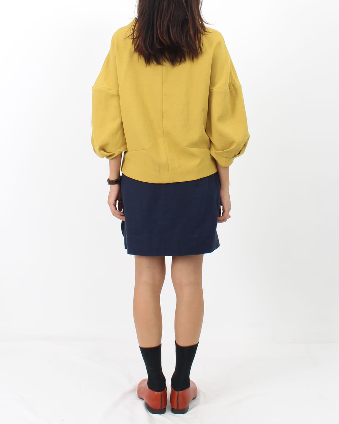 마르니 옐로우 벌룬 7부소매 코튼 면 벨트 자켓 상품이미지3