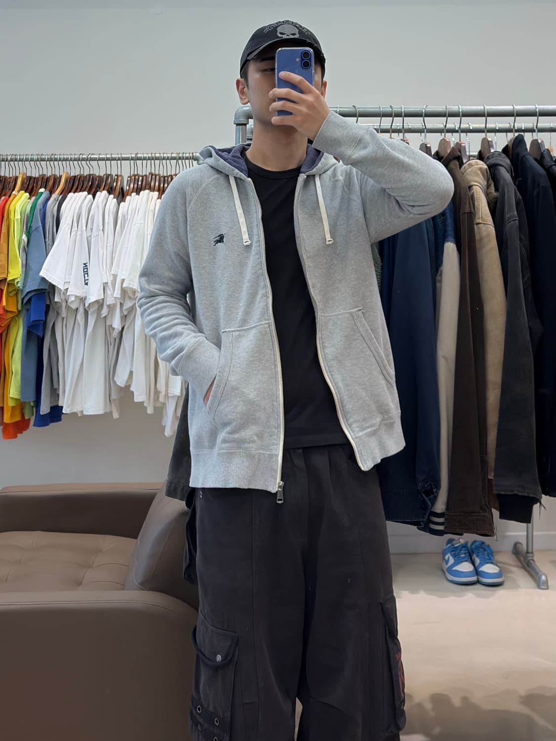버버리 블랙라벨 후드집업 그레이 상품이미지9