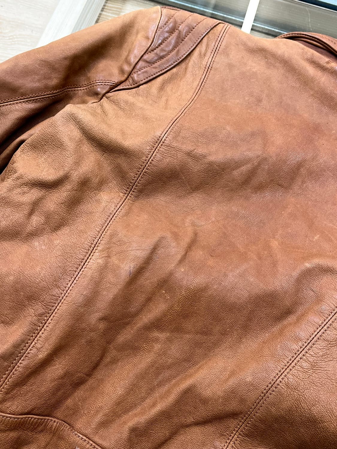 마우지 고트 레더 바이커 자켓 상품이미지9