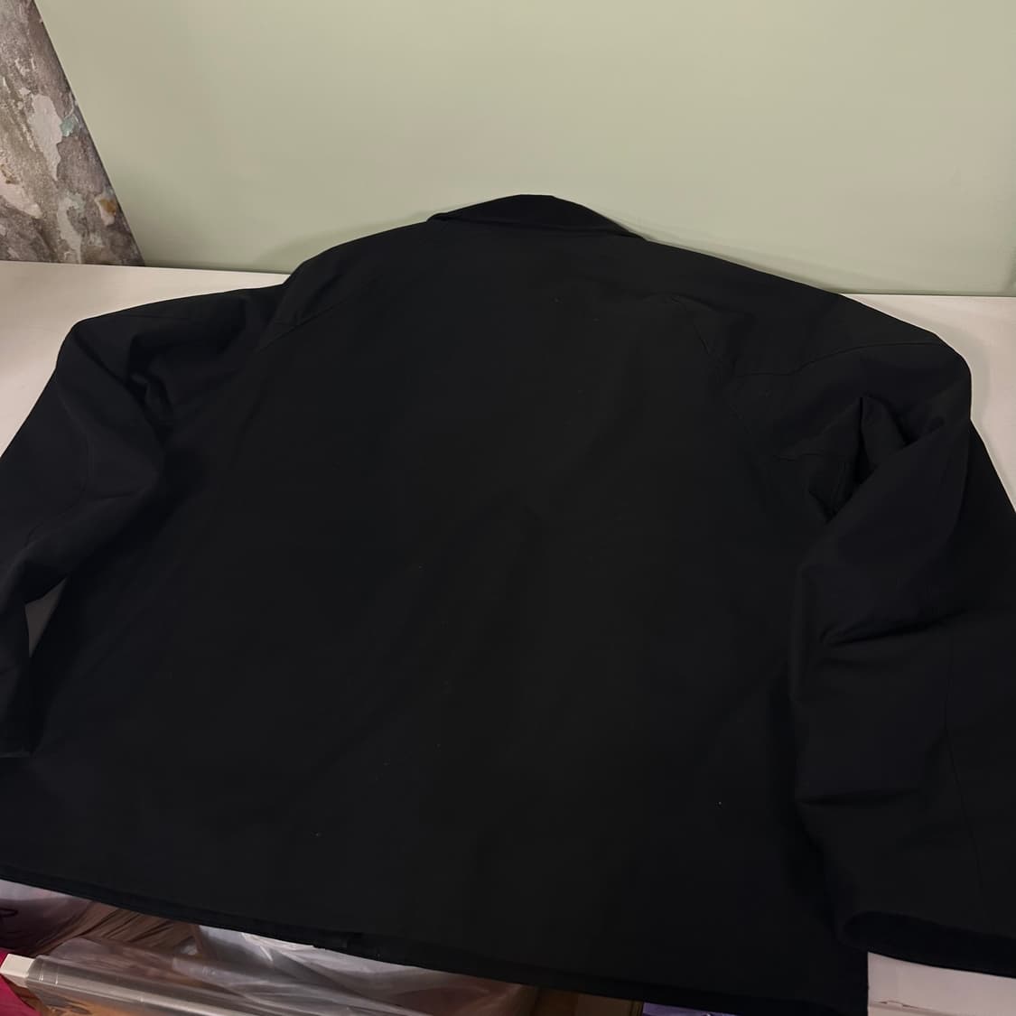 L 유니클로 블랙 코듀로이배색 워크 헌팅자켓 상품이미지5