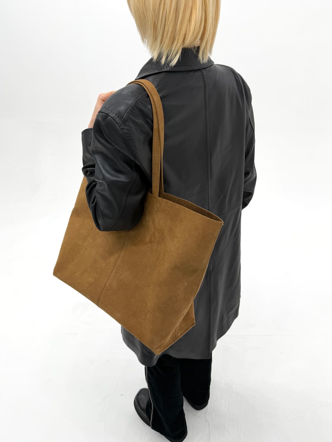 maxi cow suede shopper bag 상품이미지3