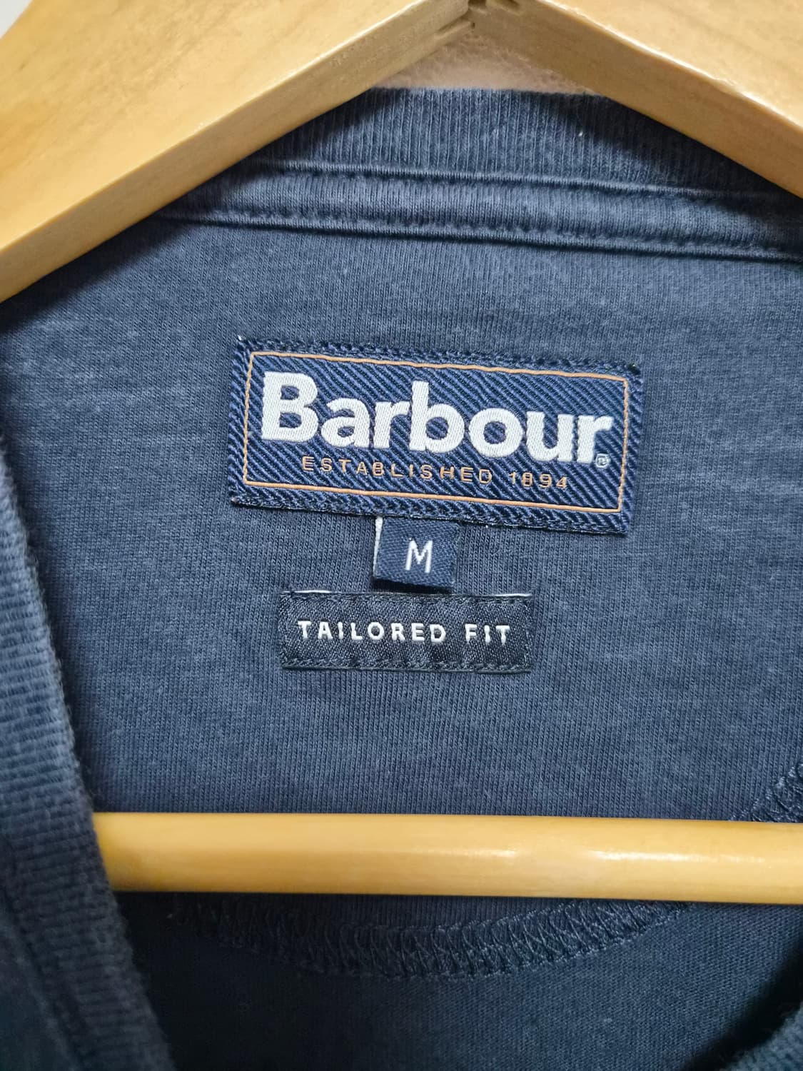 바버Barbour 빅로고 반팔티셔츠 M사이즈 - T163 상품이미지4