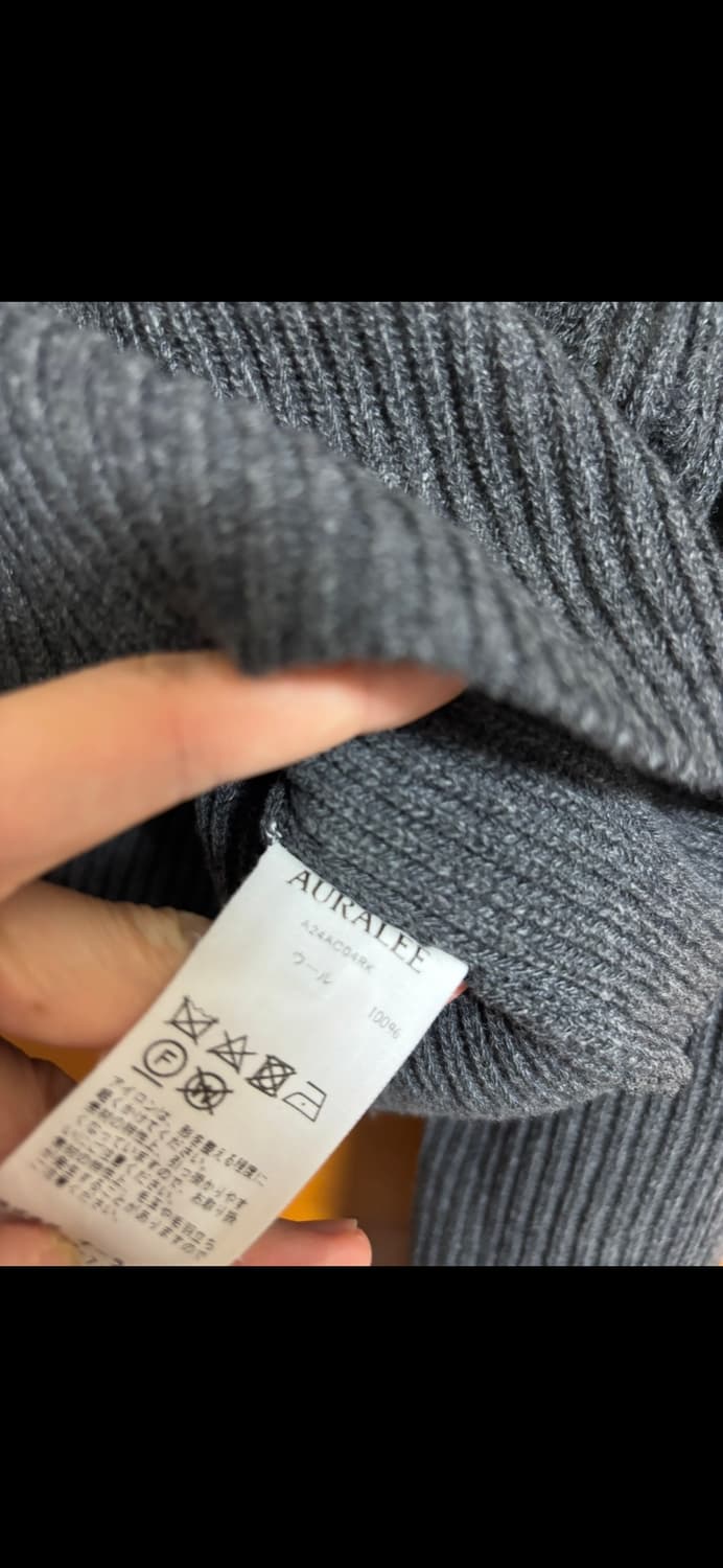 오라리 울1 니트 집업 자켓 그레이 여성  상품이미지10