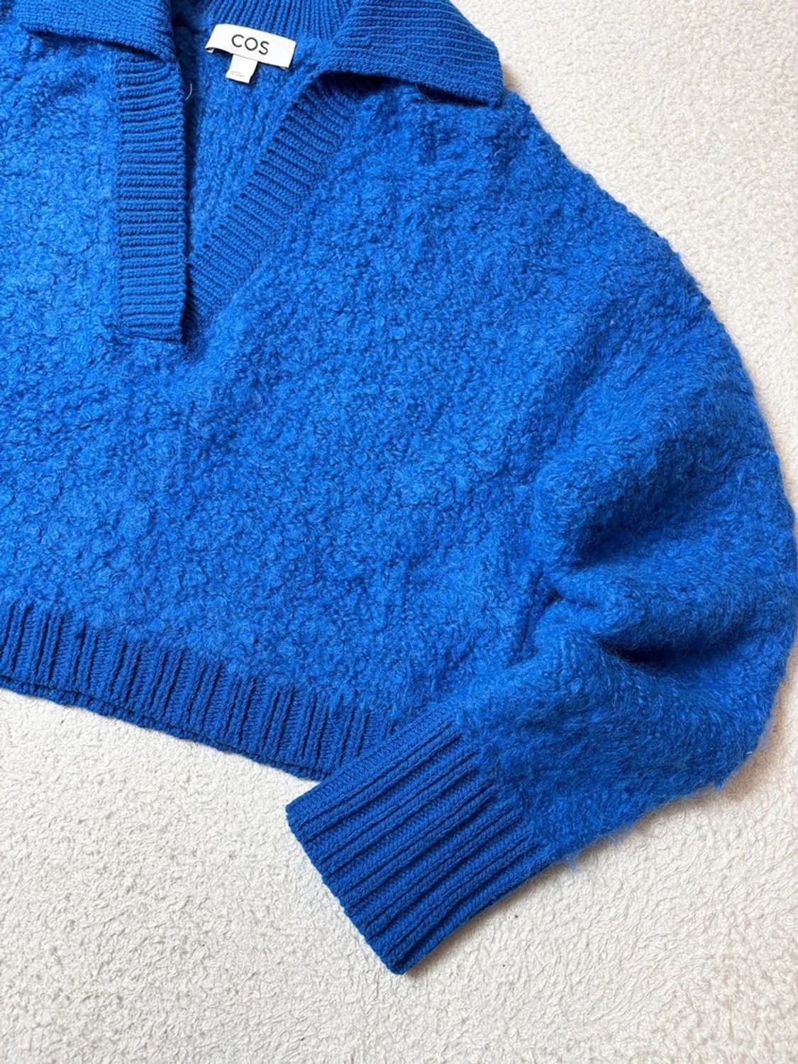 코스 COS 알파카 부클레 크롭 카라 니트 PN6566 상품이미지5