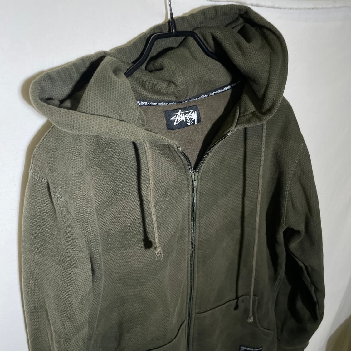 S-M)스투시 00s 카모 헤비 후드집업 상품이미지1