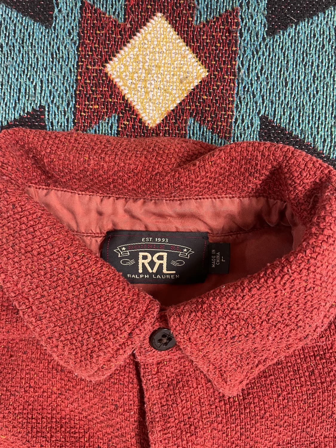 RRL 브릭 컬러 코튼실크 셔츠자켓(L) 상품이미지2