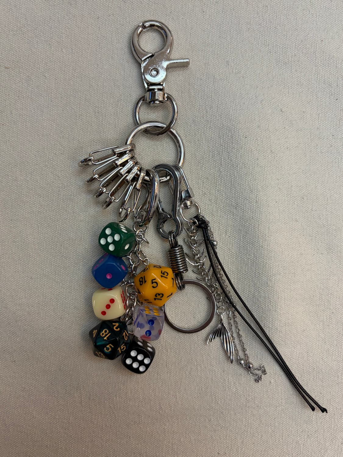 Dice Punk Chain Keyring 상품이미지2