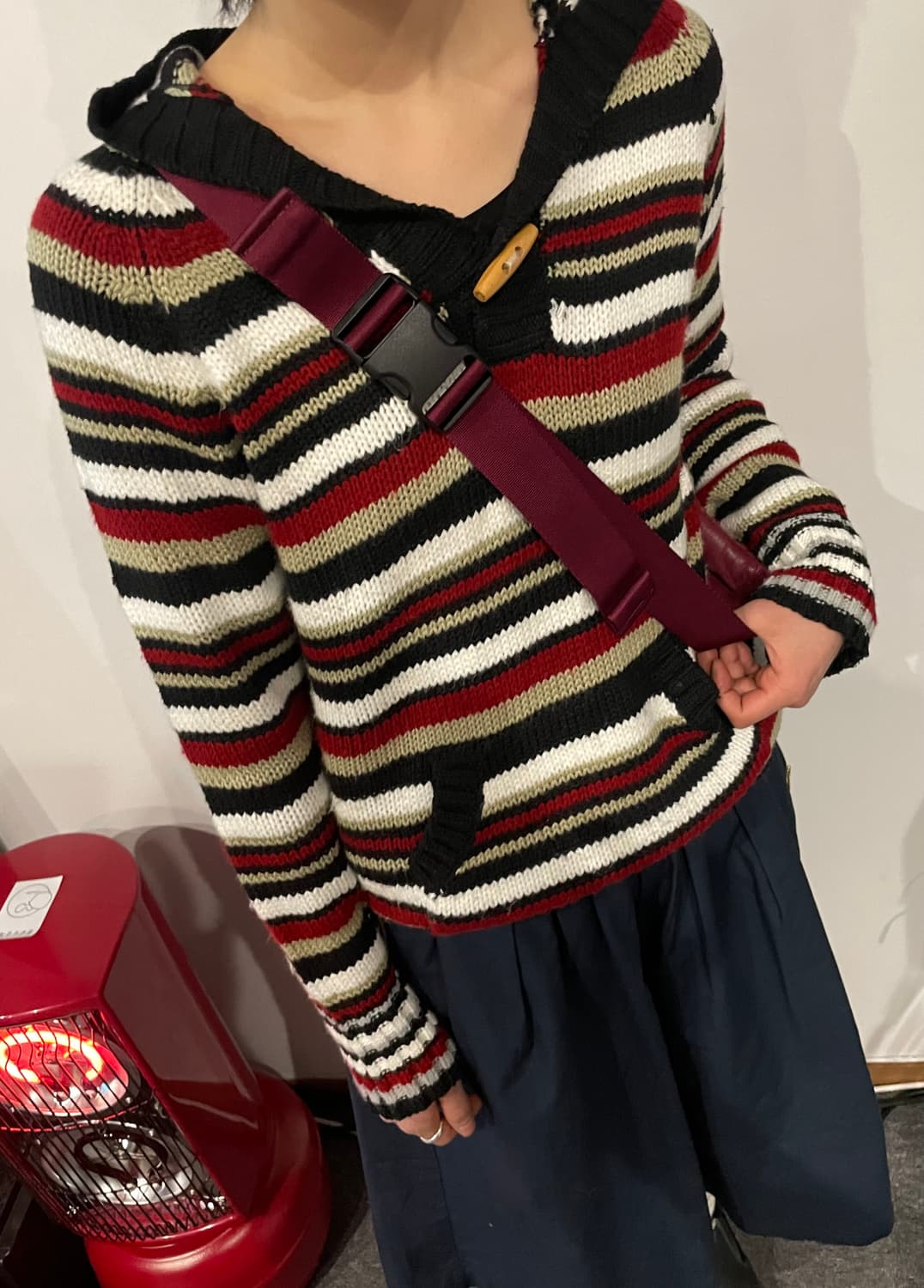 Stripe hood knit 상품이미지7